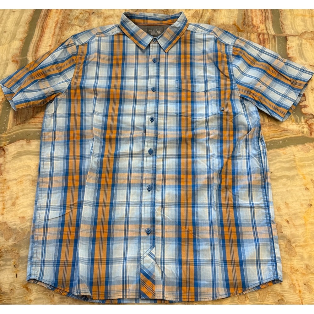 Mountain Hardwear Mens Button Up Shirt Multicolor Short Sleeve Plaid Outdoor L